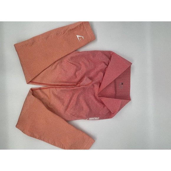 Gymshark Pants - NEW Gymshark Woman's Size Large Adapt Ombre Seamless Leggings Orange Coral Pink